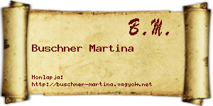 Buschner Martina névjegykártya